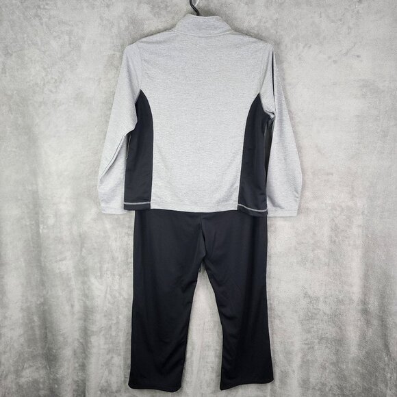 Kim Rogers 2 Piece Jacket & Pants Curvy Track Suit Set Grey & Black Full Zip 1X - Picture 7 of 13